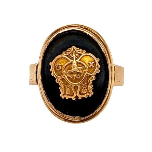 Onyx Crest Ring