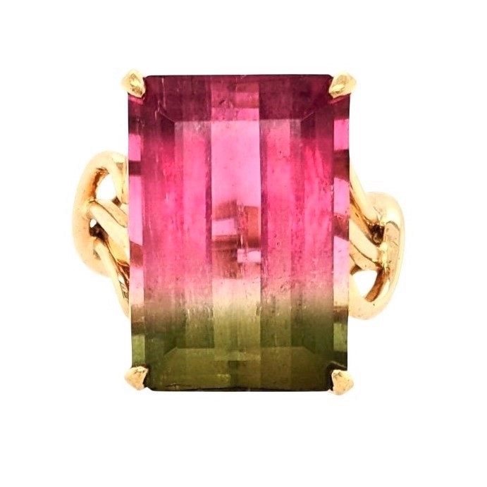 Bi-Color Tourmaline Ring