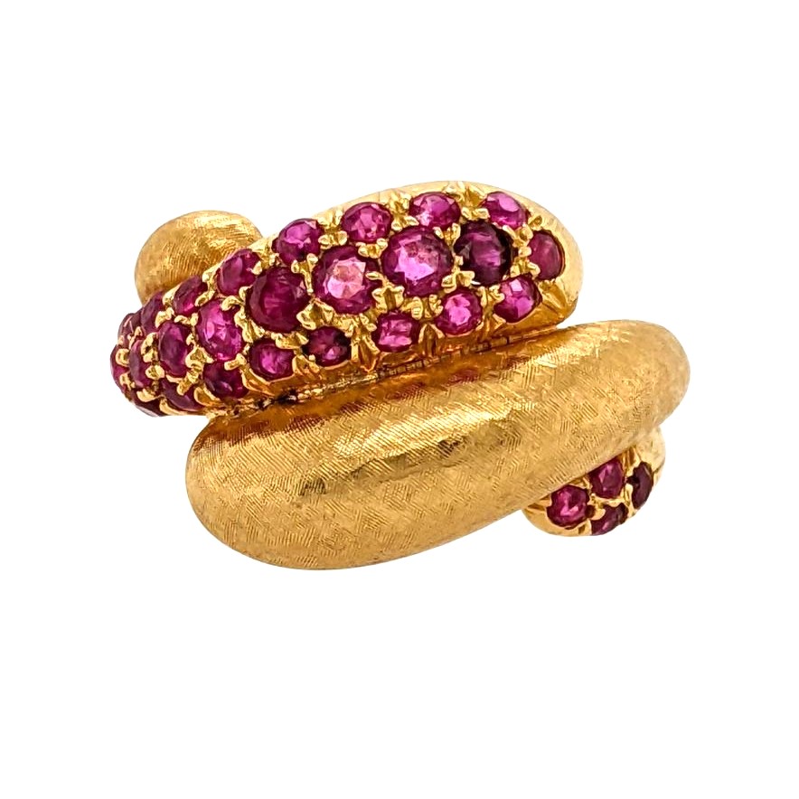 Ruby Crossover Ring