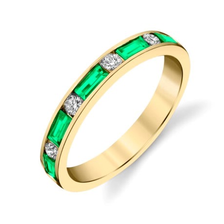 Tsavorite Channel Ring