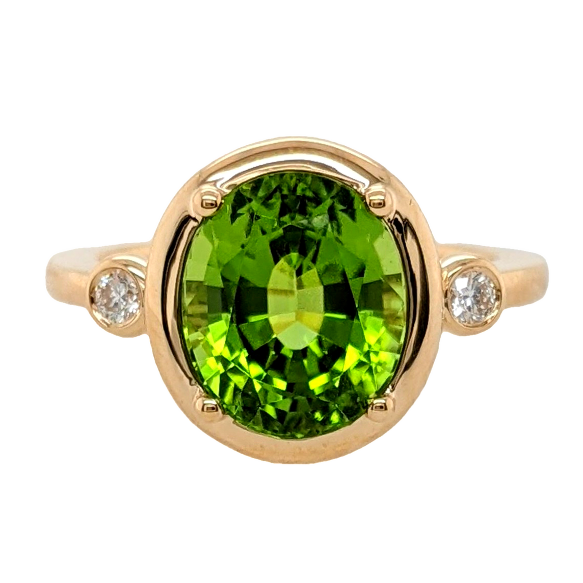Peridot Bezel Ring