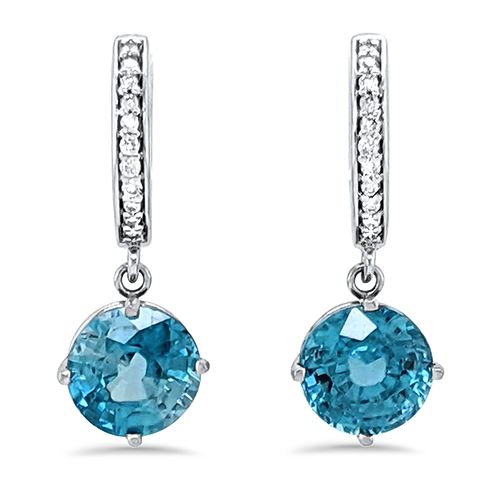Blue Zircon Earrings