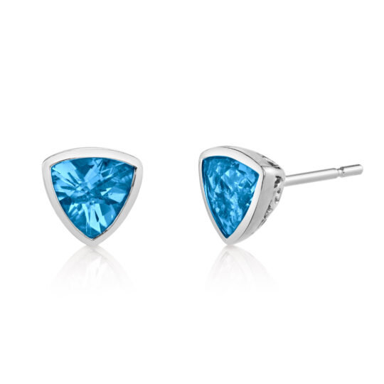 Blue Topaz Stud Earrings
