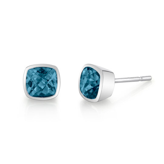 London Blue Topaz Stud Earrings