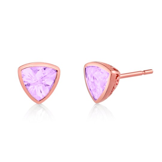 Lavender Amethyst Stud Earrings