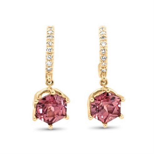 Pink Zircon Earrings