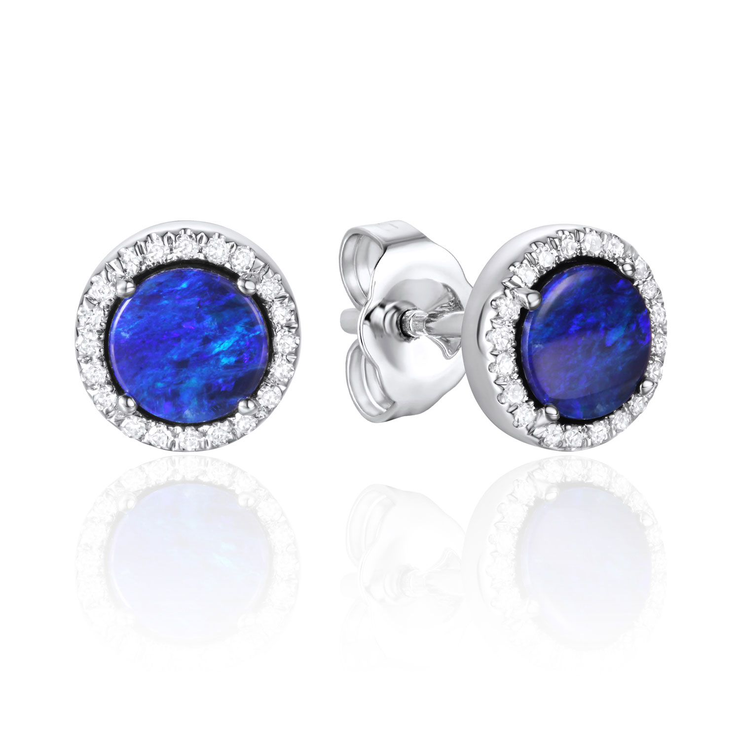 Opal and Diamond Earrings