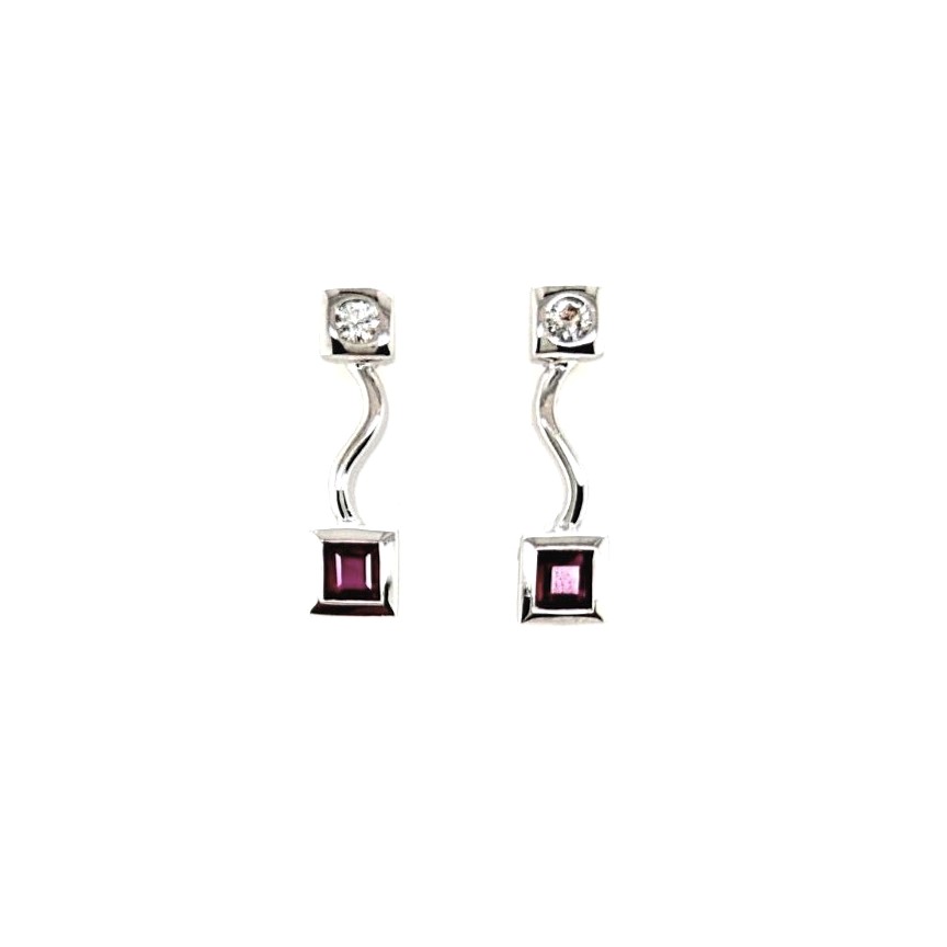 Ruby and Diamond Earrings