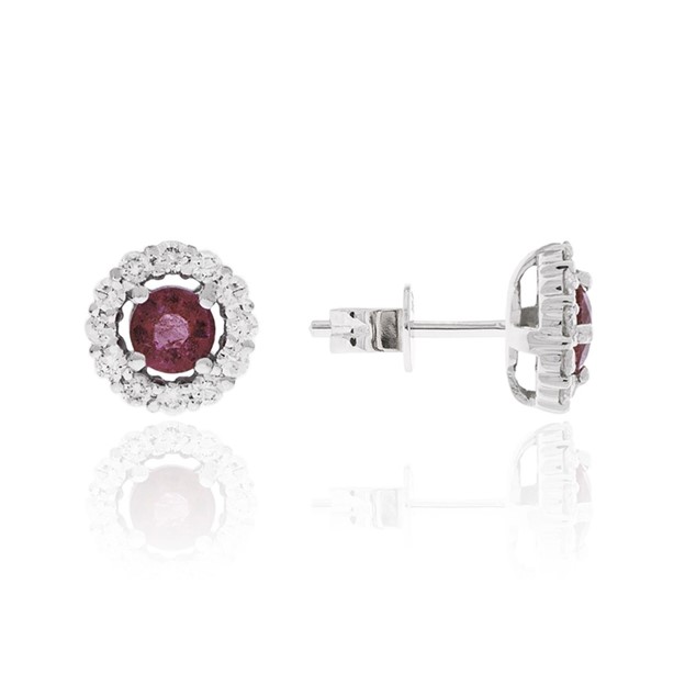 Ruby and Diamond Earrings