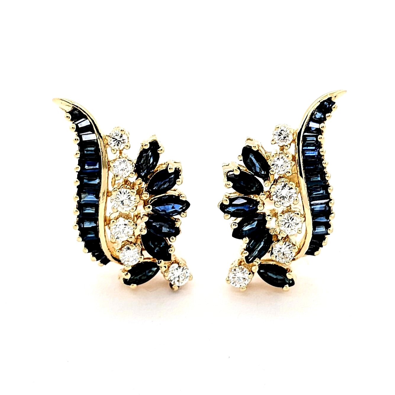 Sapphire and Diamond Earrings