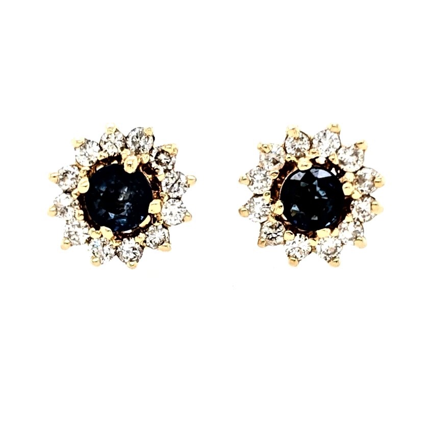 Sapphire and Diamond Earrings