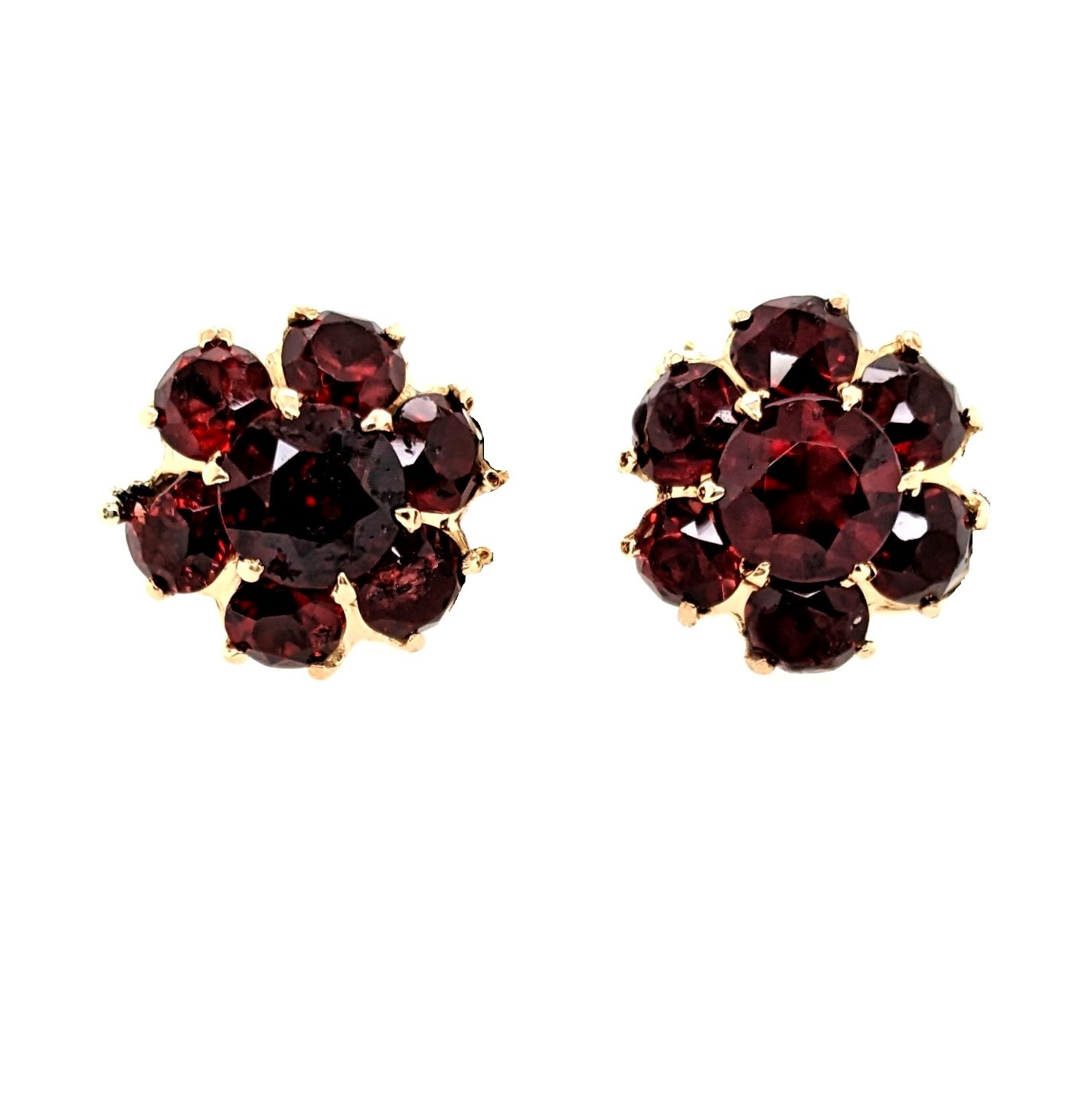 Garnet Cluster Earrings