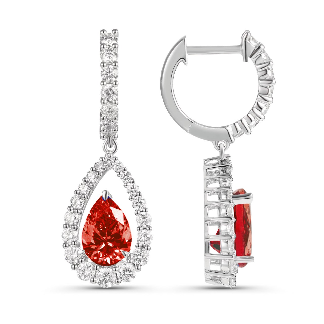 Ruby and Diamond Earrings