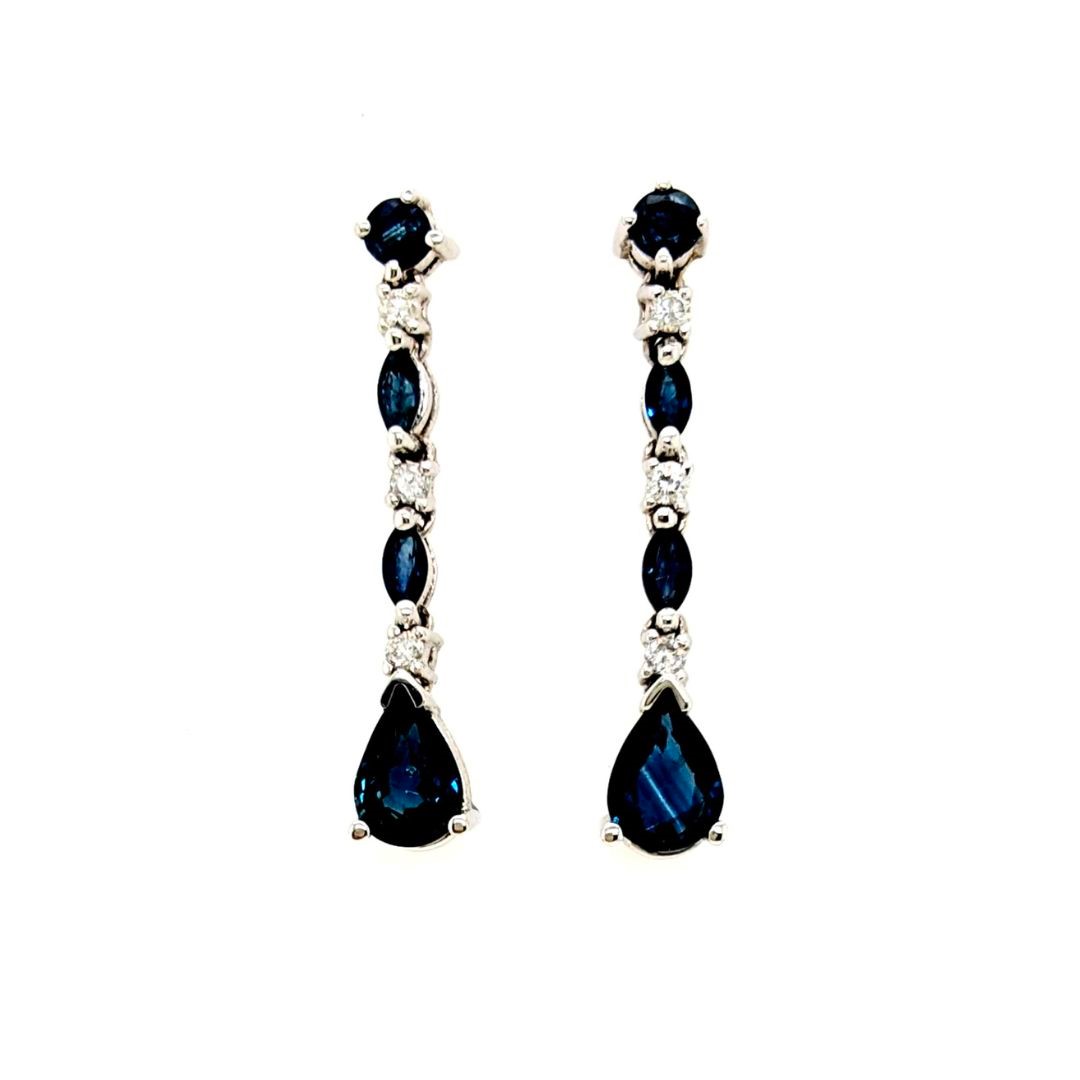 Sapphire and Diamond Earrings