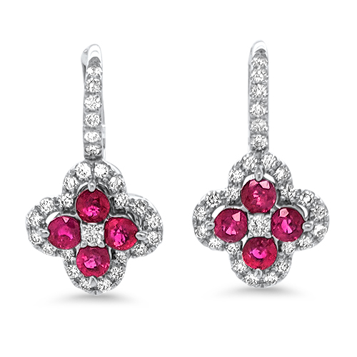 Ruby and Diamond Earrings