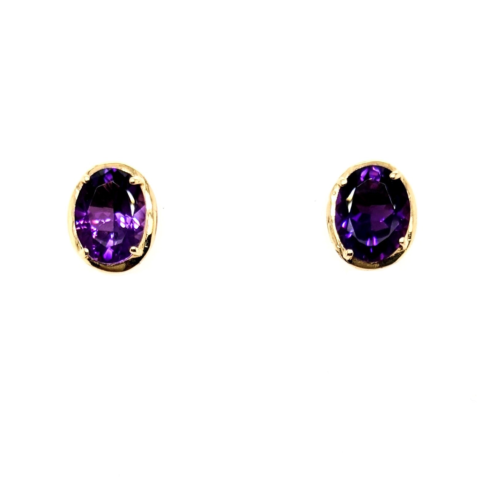 Amethyst Stud Earrings