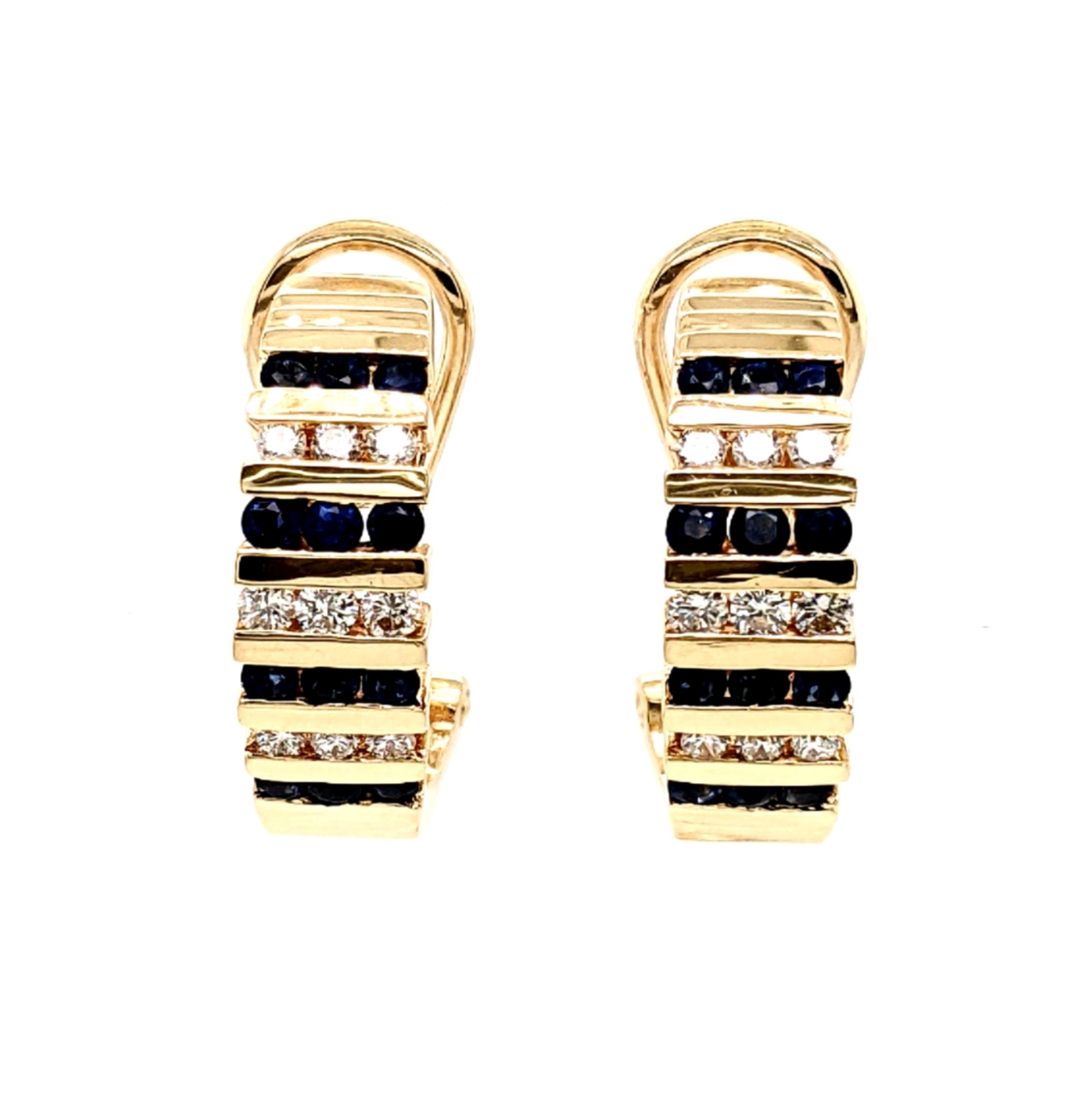 Sapphire and Diamond Earrings