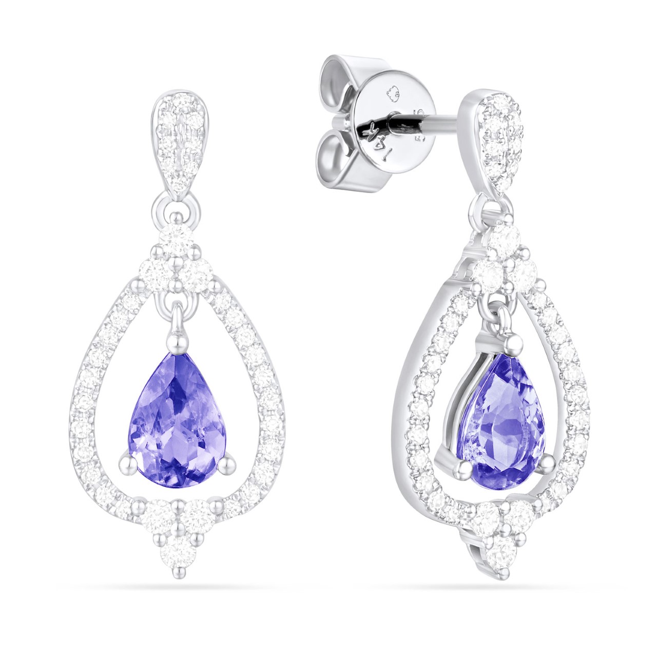 Tanzanite and Diamond Earrings