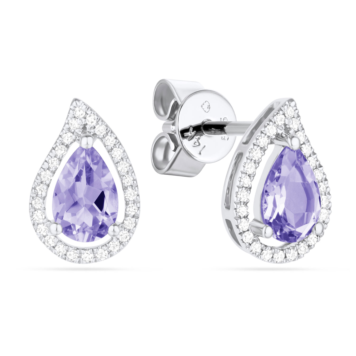 Pear Tanzanite Earrings