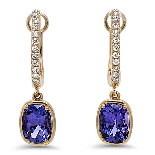 Tanzanite and Diamond Earrings