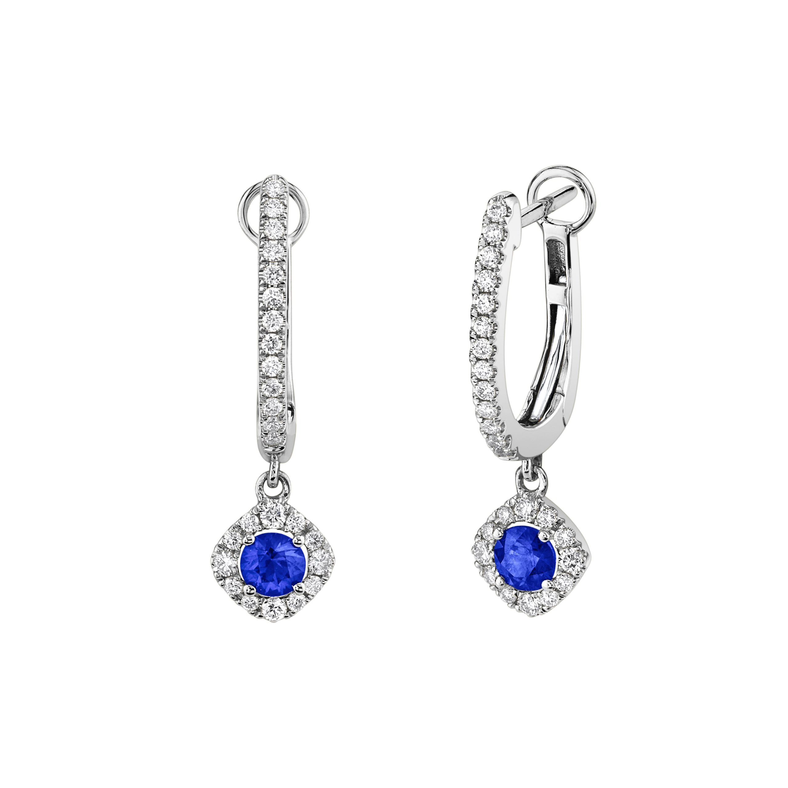 Sapphire Huggie Hoop Earrings