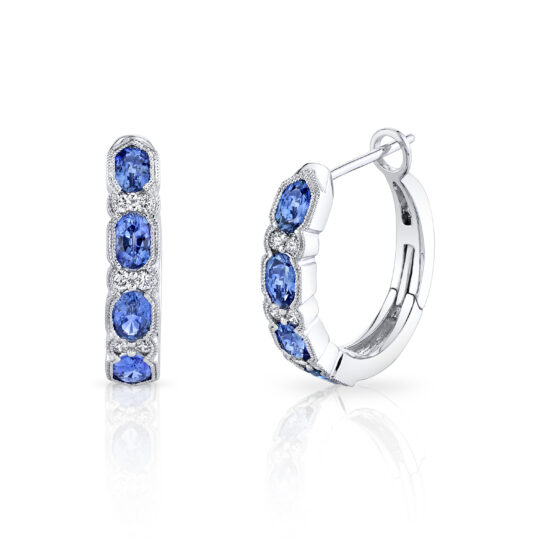 Sapphire and Diamond Earrings
