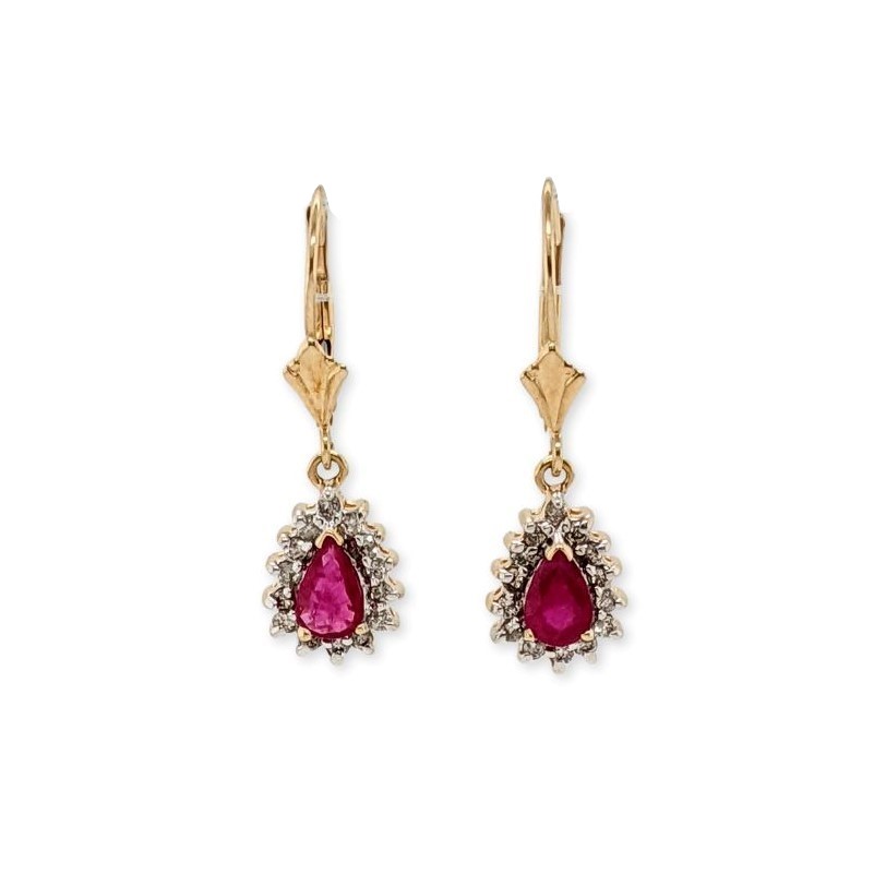 Ruby and Diamond Earrings