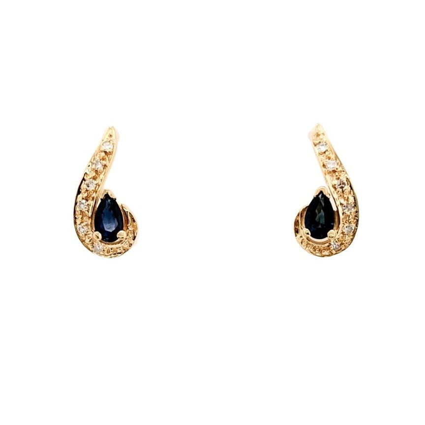 Sapphire and Diamond Earrings