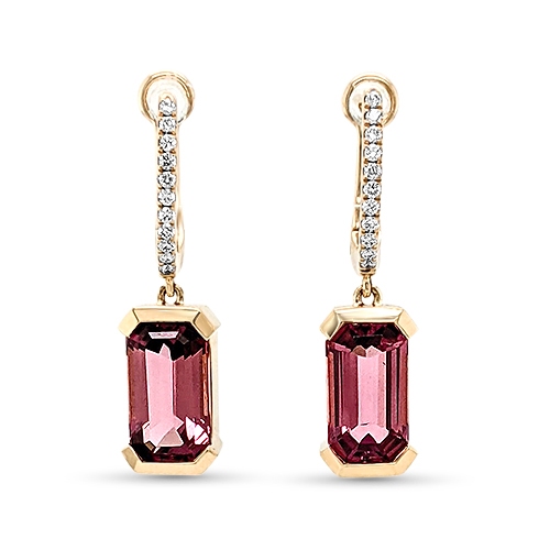 Pink Tourmaline Earrings