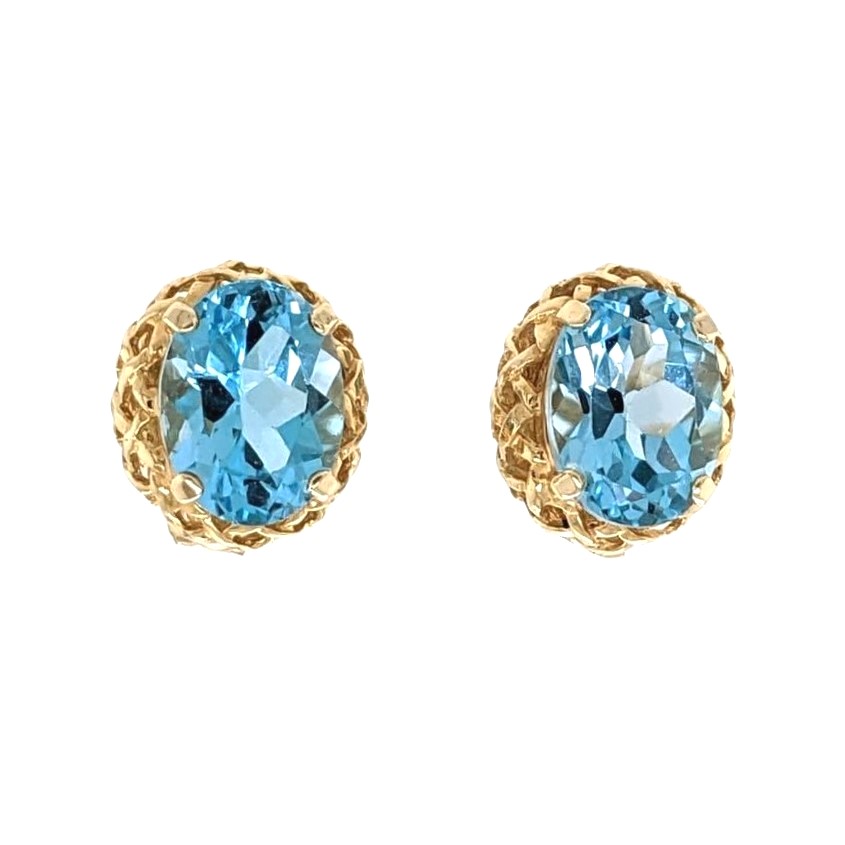 Blue Topaz Studs