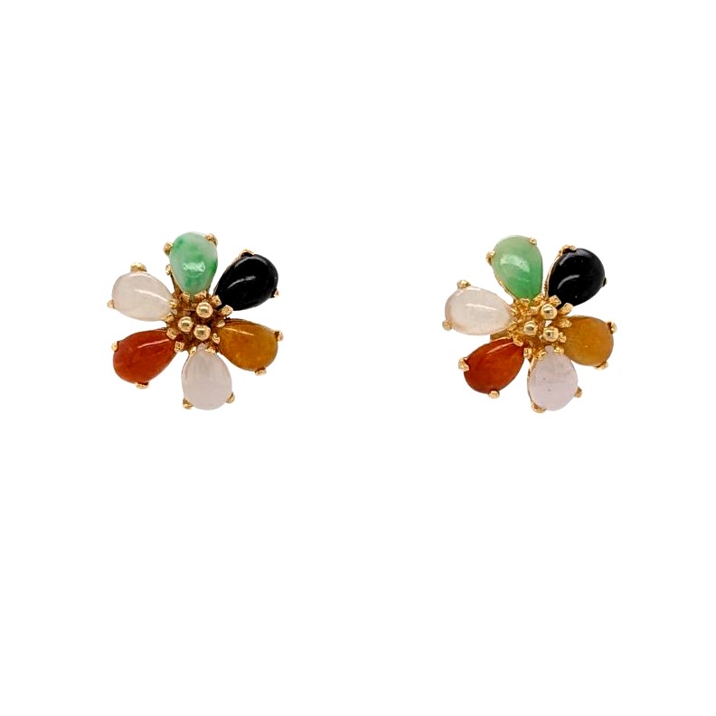 Jade Floral Earrings