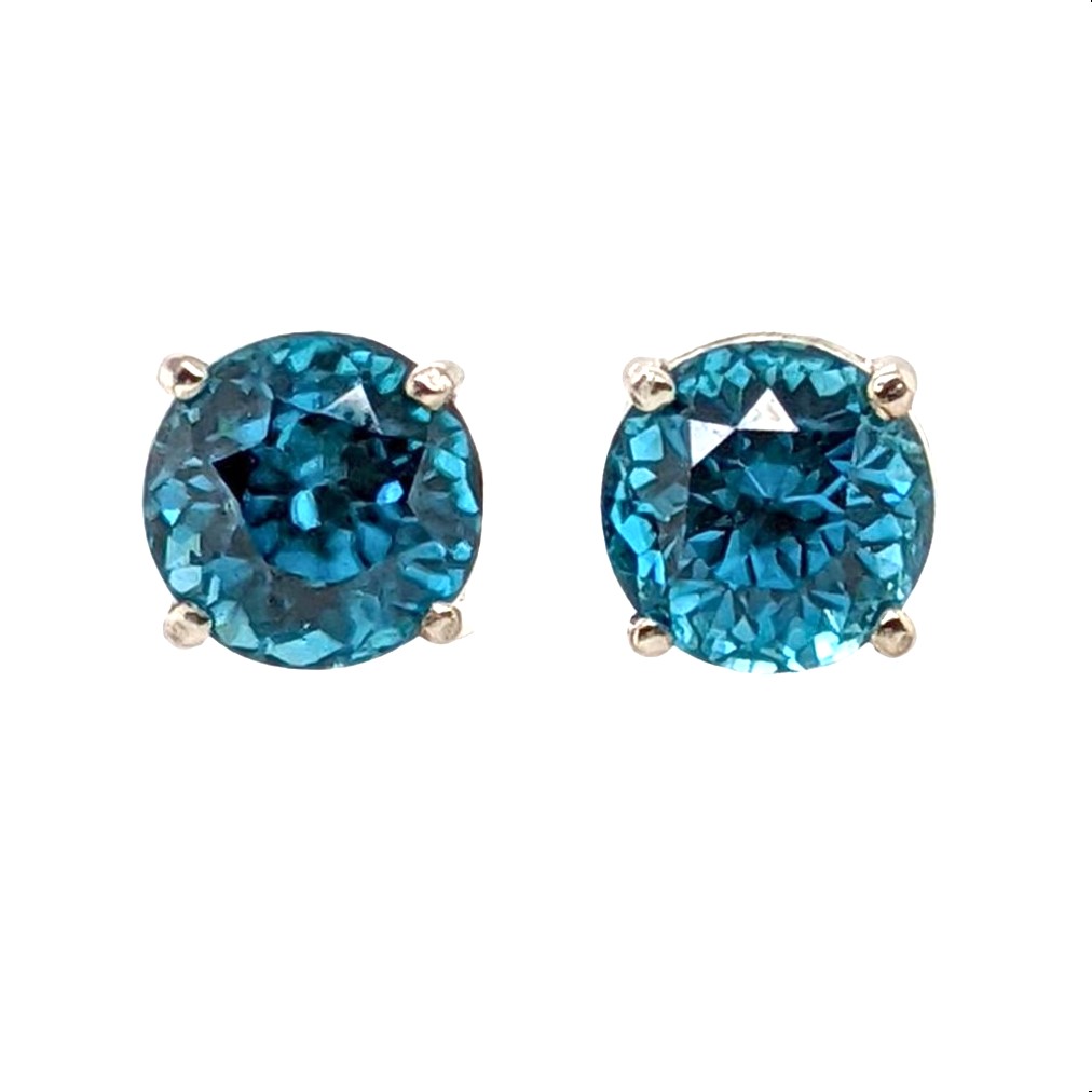 Blue Zircon Earrings