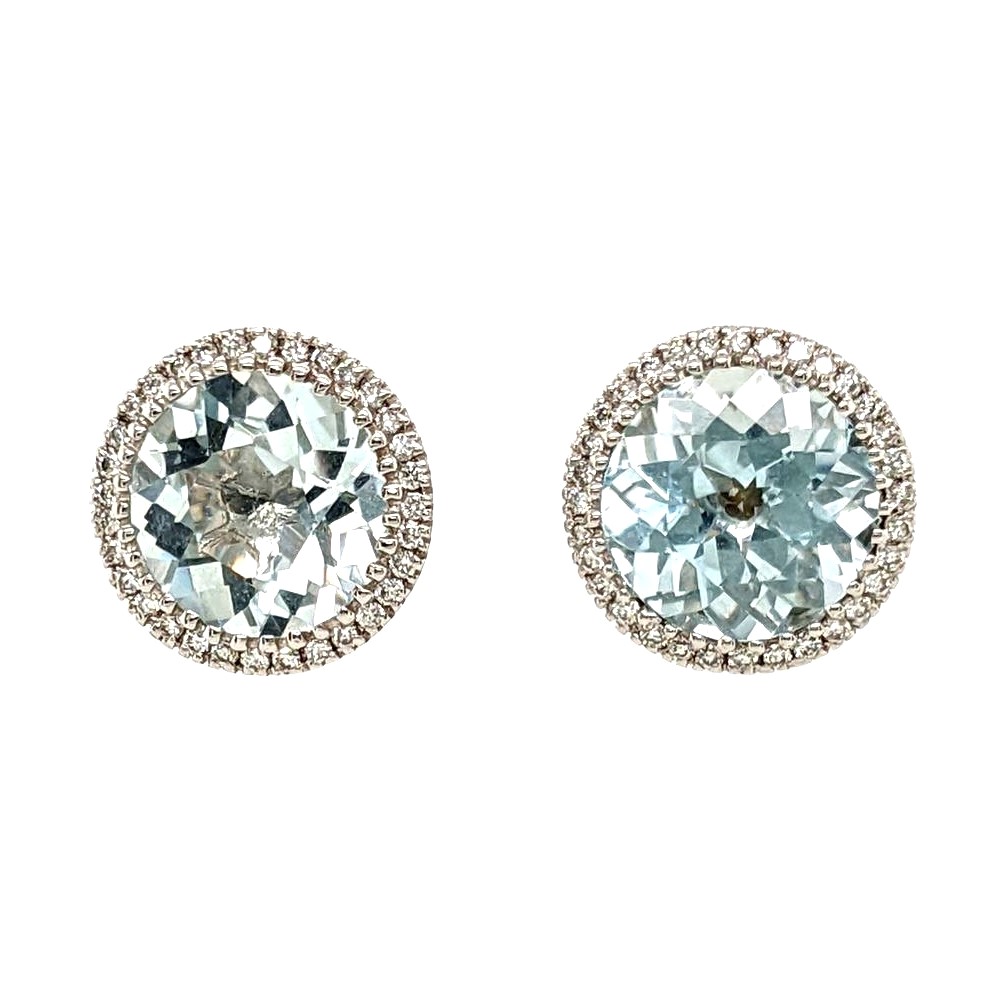 Aquamarine Stud Earrings