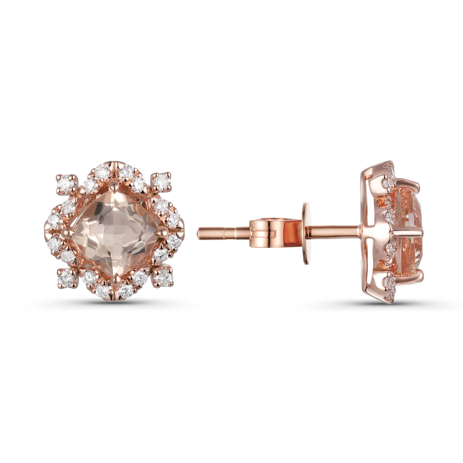 Morganite Fancy Studs