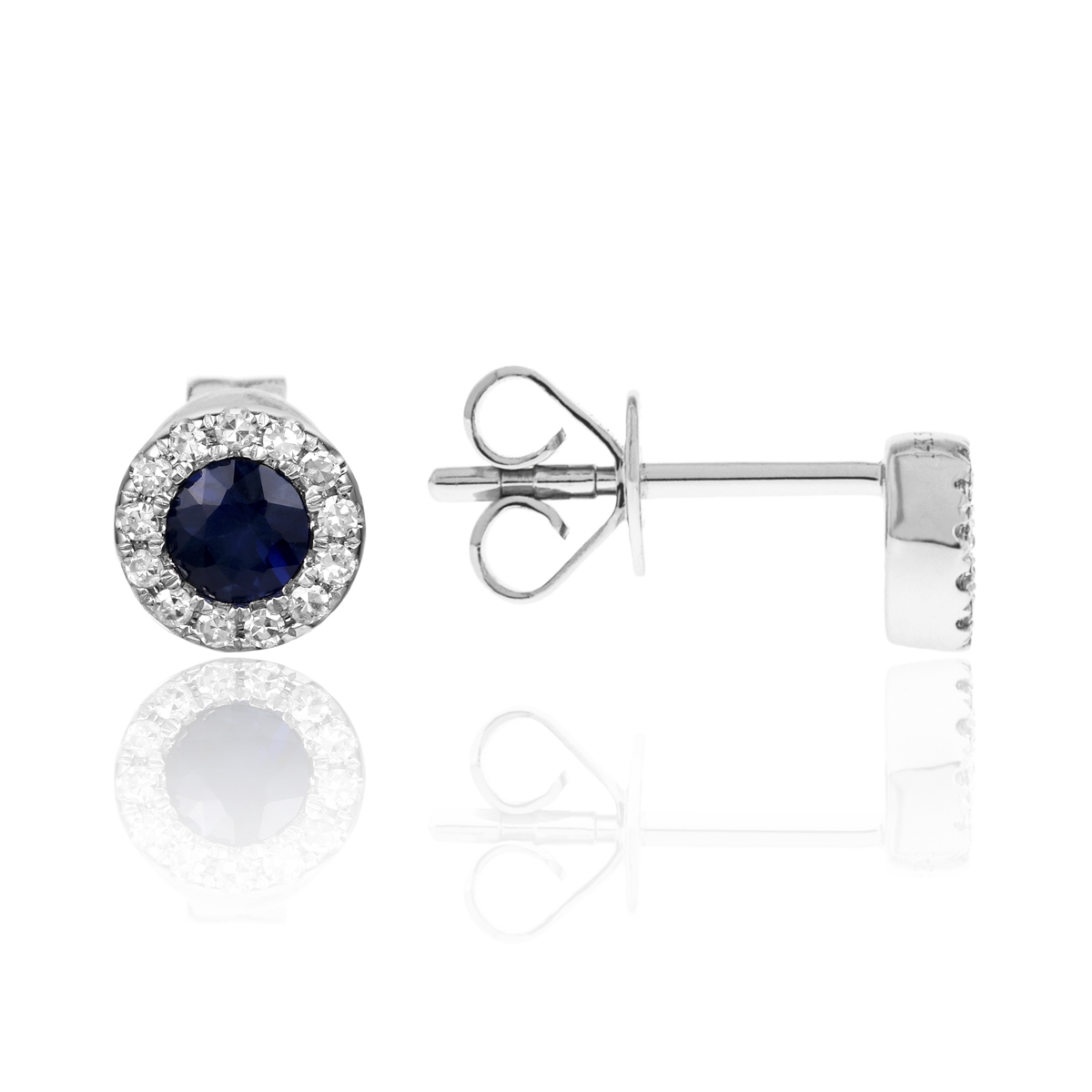 Sapphire and Diamond Studs