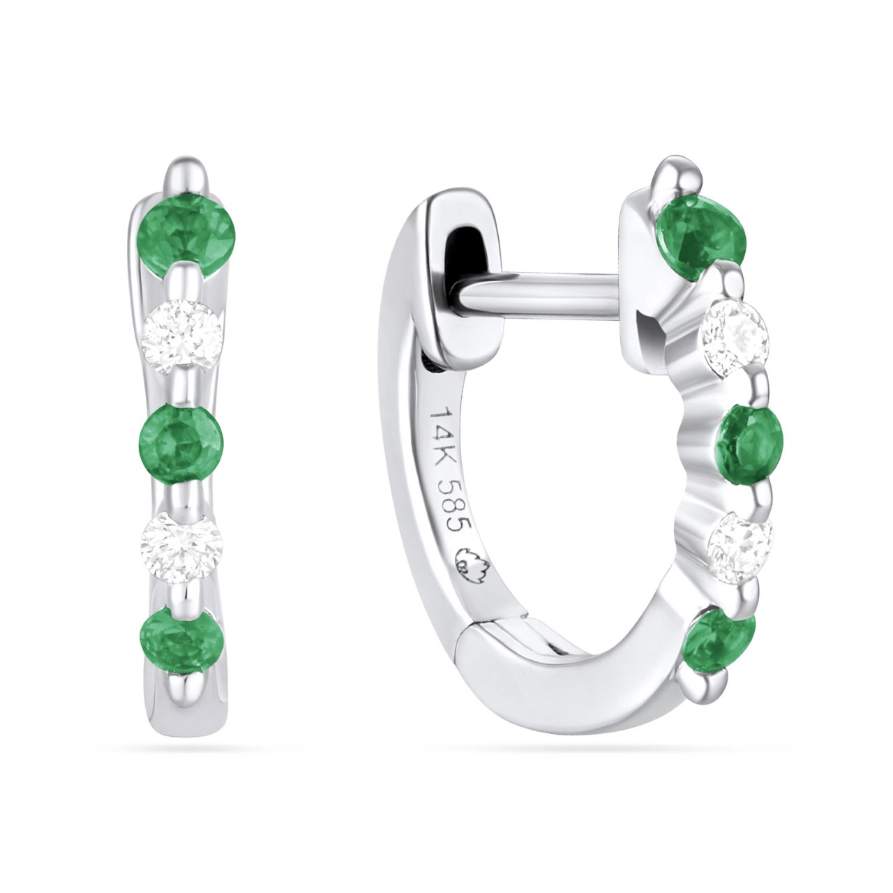 Emerald and Diamond Earrings