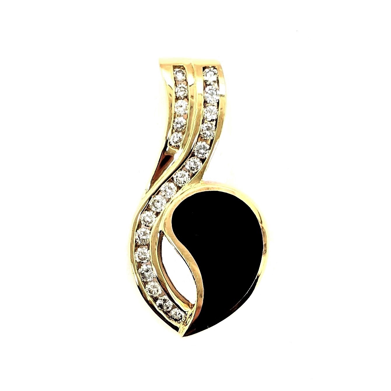 Onyx and Diamond Pendant