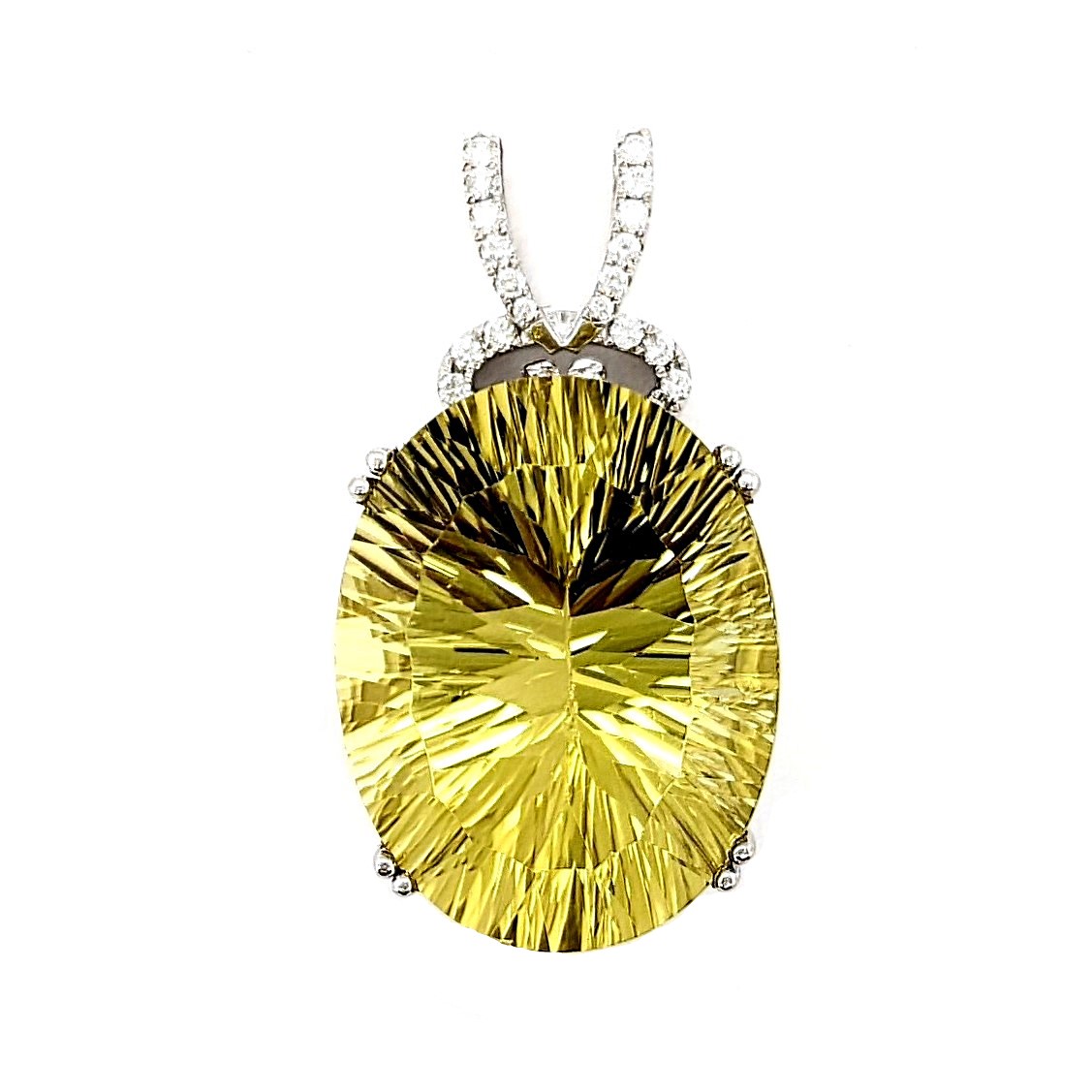Fancy Quartz and Diamond Pendant