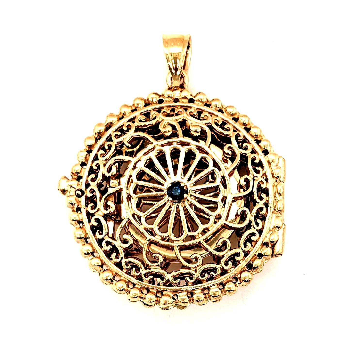 Sapphire and Ruby Medallion Locket