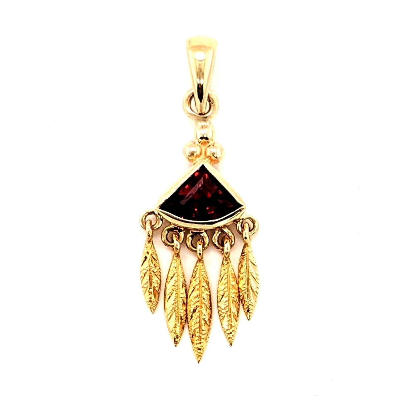 Garnet Tassel Pendant
