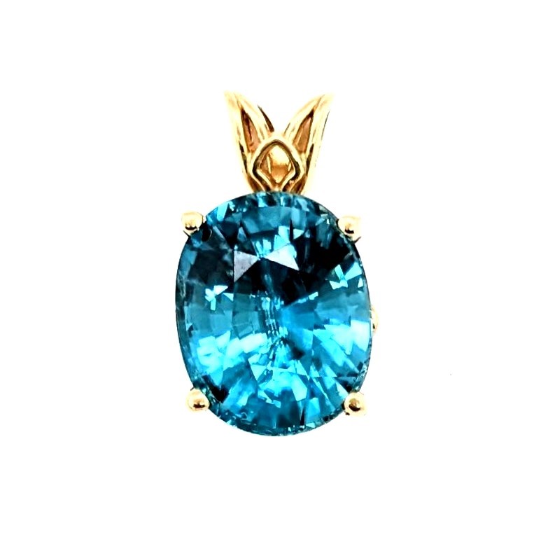 Blue Zircon Pendant