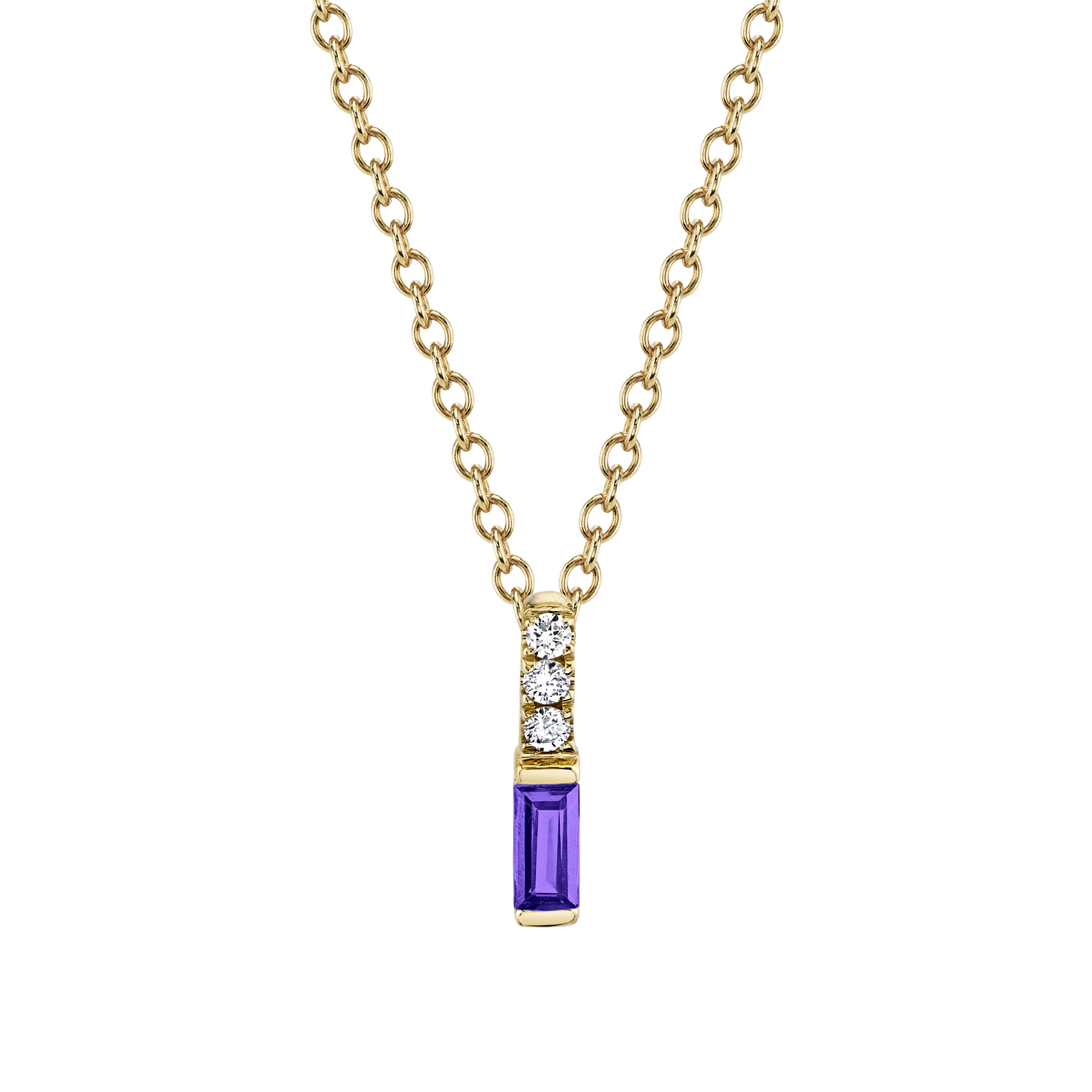 Amethyst and Diamond Pendant