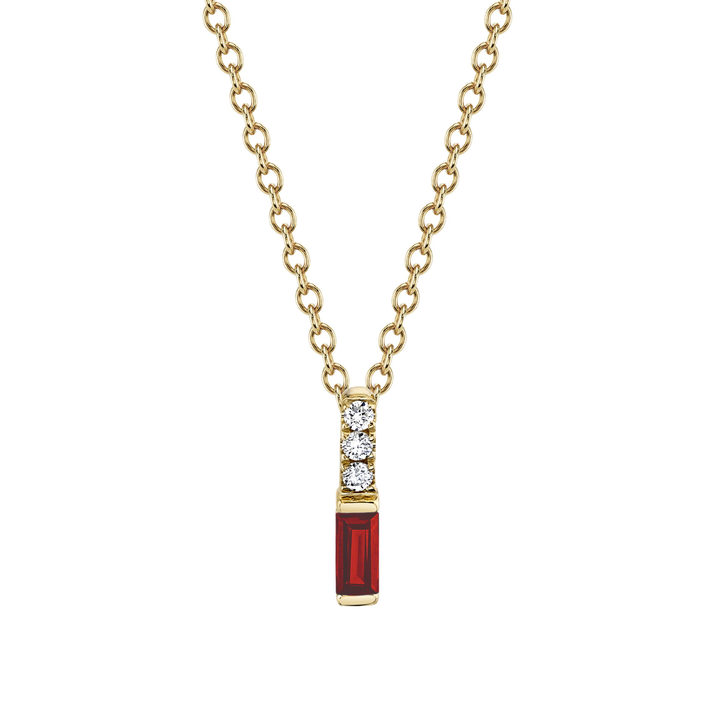 Garnet and Diamond Pendant