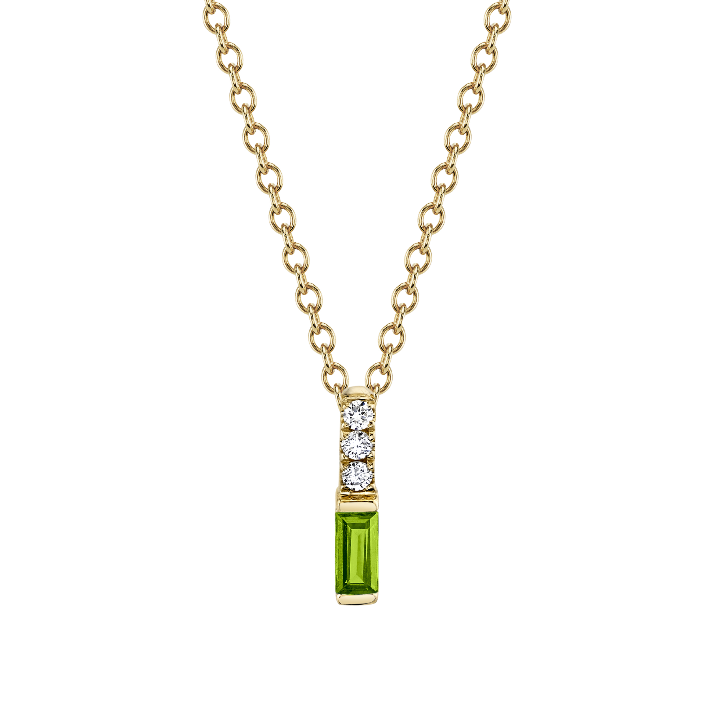 Peridot and Diamond Pendant