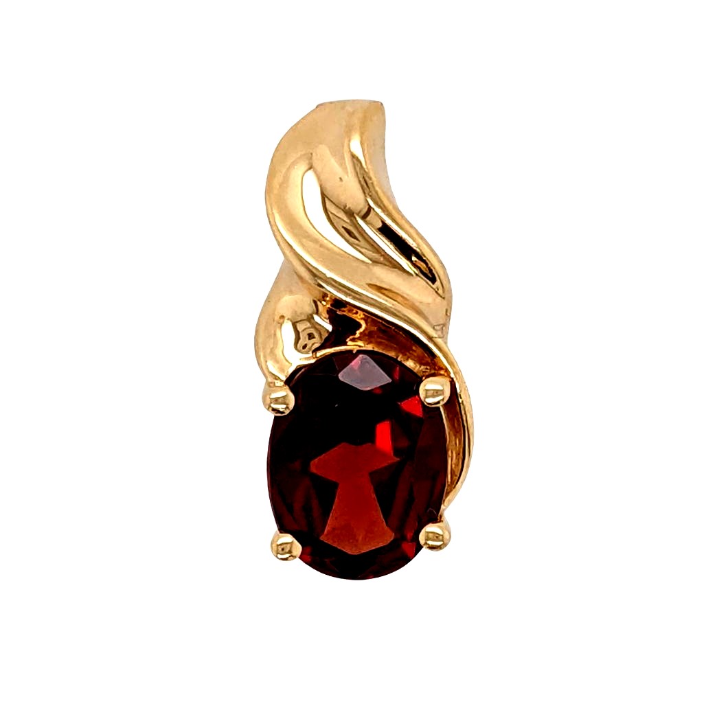 Oval Garnet Pendant
