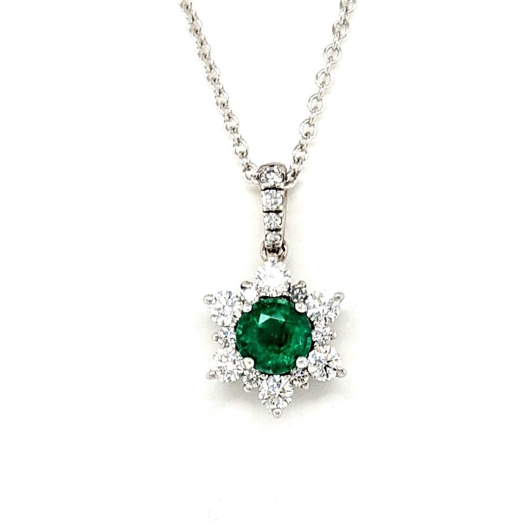 Emerald and Diamond Necklace