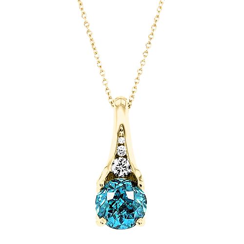 Blue Zircon Necklace