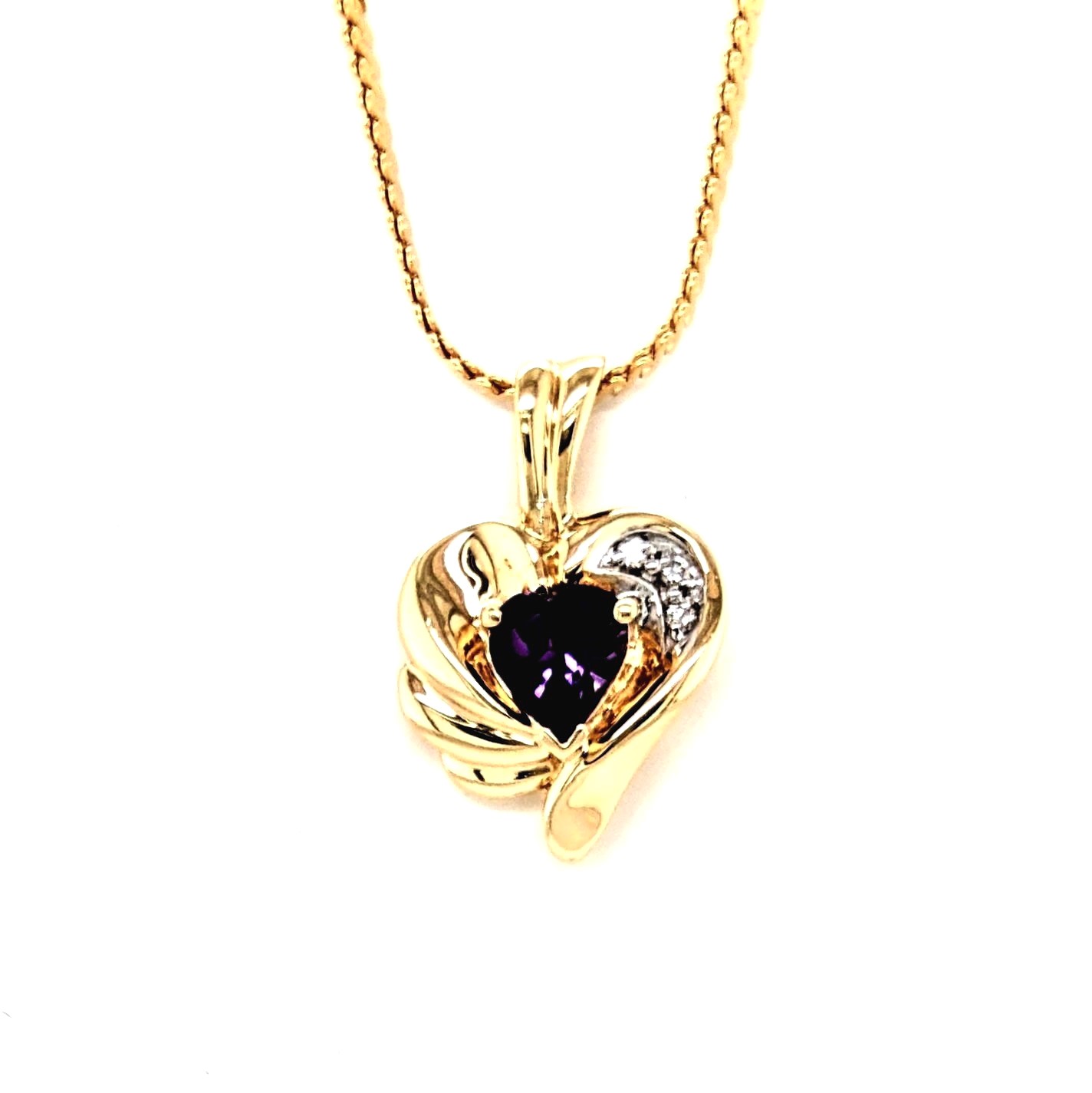Heart Amethyst Necklace