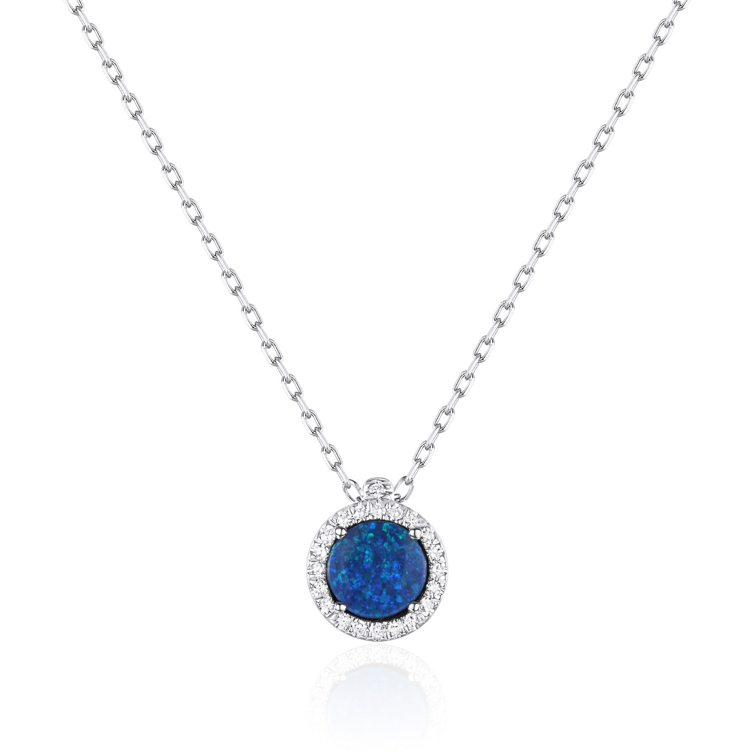 Opal and Diamond Necklace