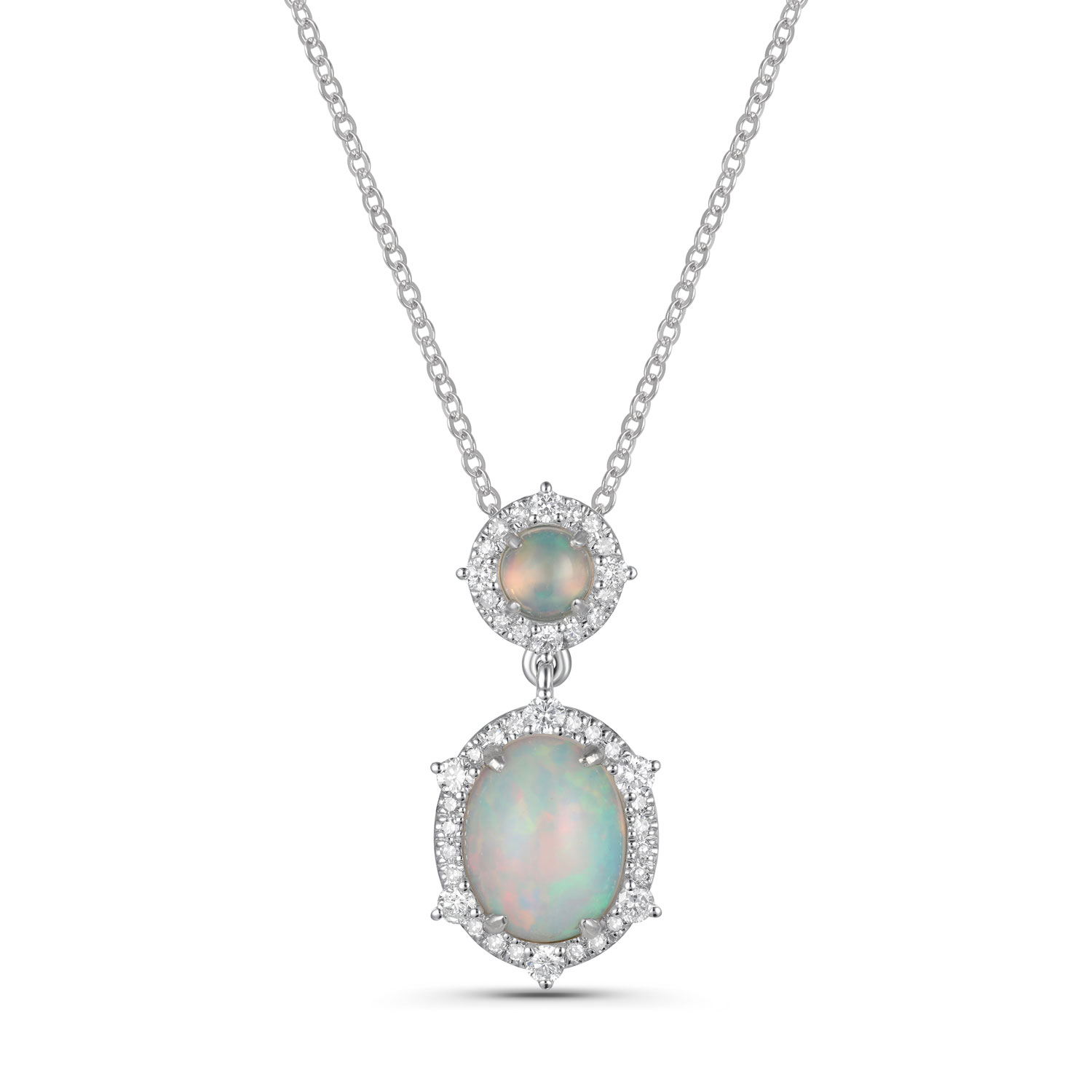 Opal and Diamond Necklace